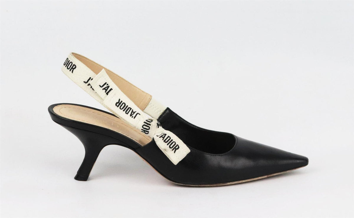 J'ADIOR LEATHER SLINGBACK PUMPS