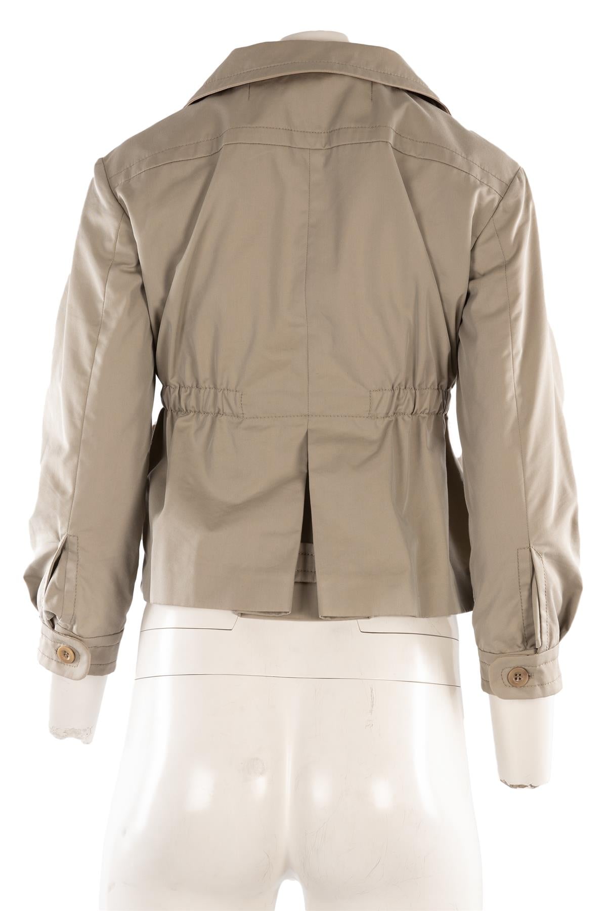 MIU MIU GREY COTTON JACKET IT 42 UK 10
