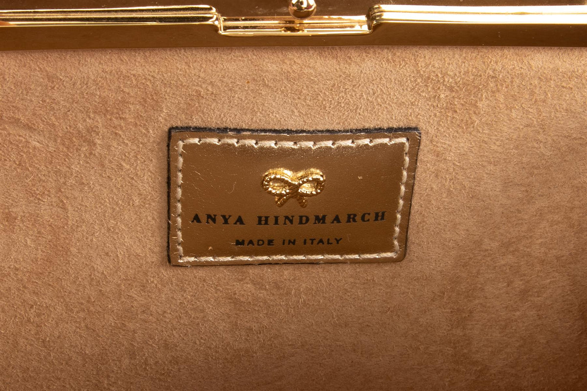 ANYA HINDMARCH ORANGE SNAKESKIN CLUTCH