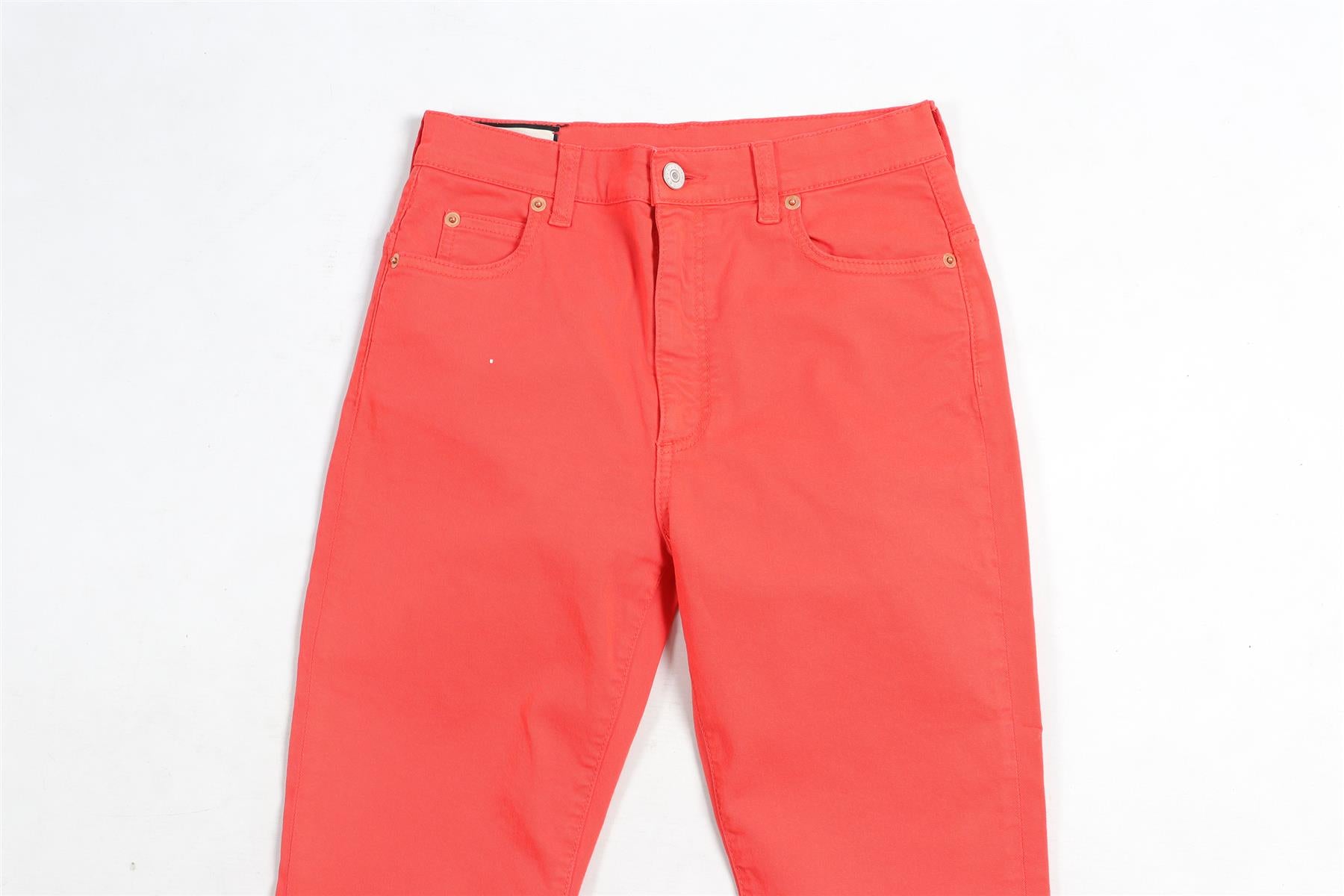 GUCCI RED HIGH RISE SKINNY JEANS W25 UK 6-8