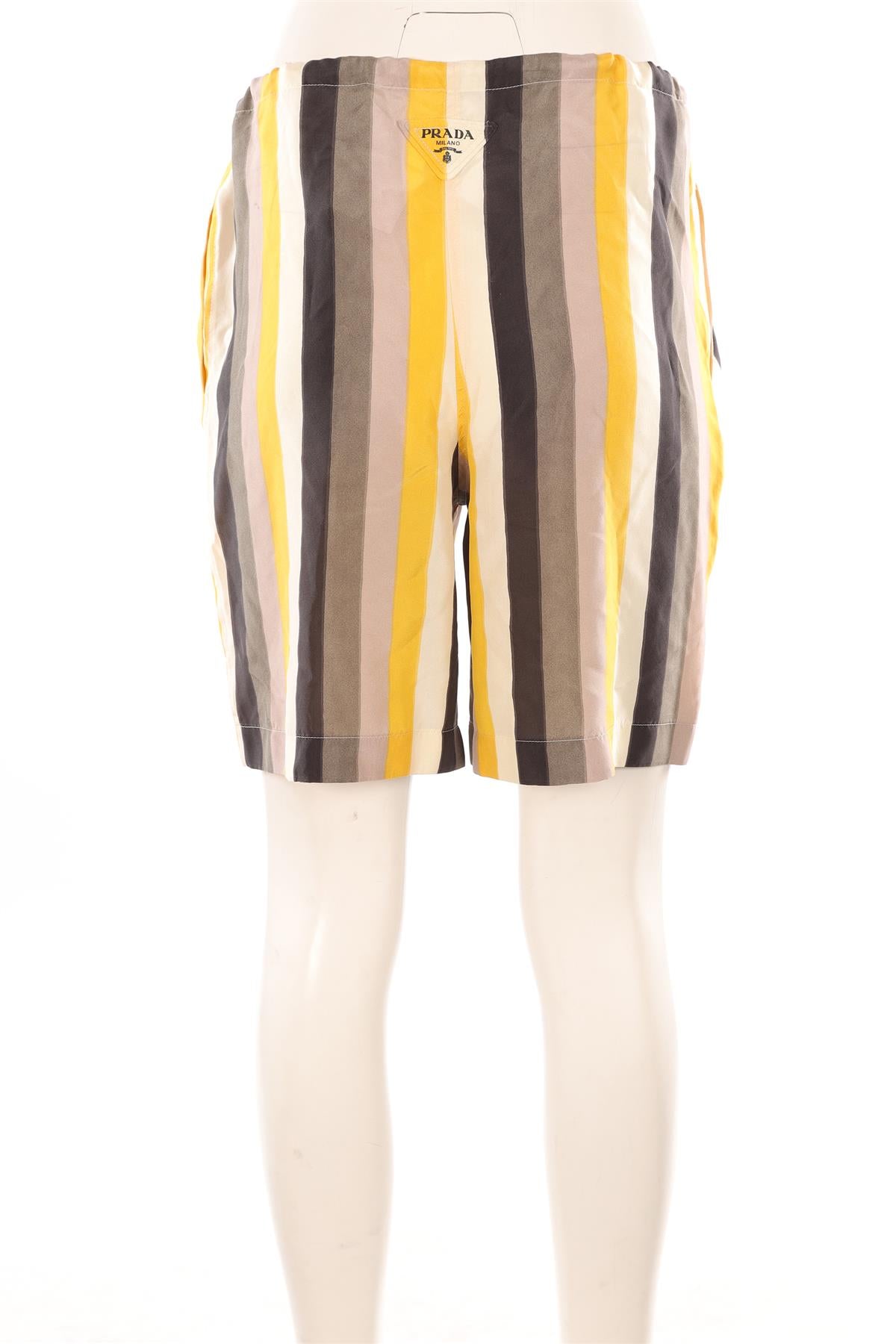 PRADA MULTI SILK SHORTS IT 40 UK 8