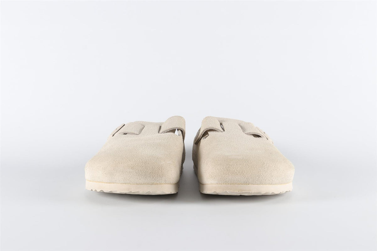 BIRKENSTOCK ECRU SUEDE MULES EU 38 UK 5 US 8