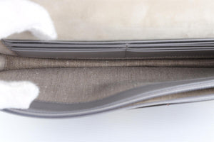 FENDI BUSTINA BROWN LEATHER CLUTCH