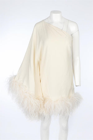 TALLER MARMO CREAM SILK MINI DRESS IT 40 UK 8