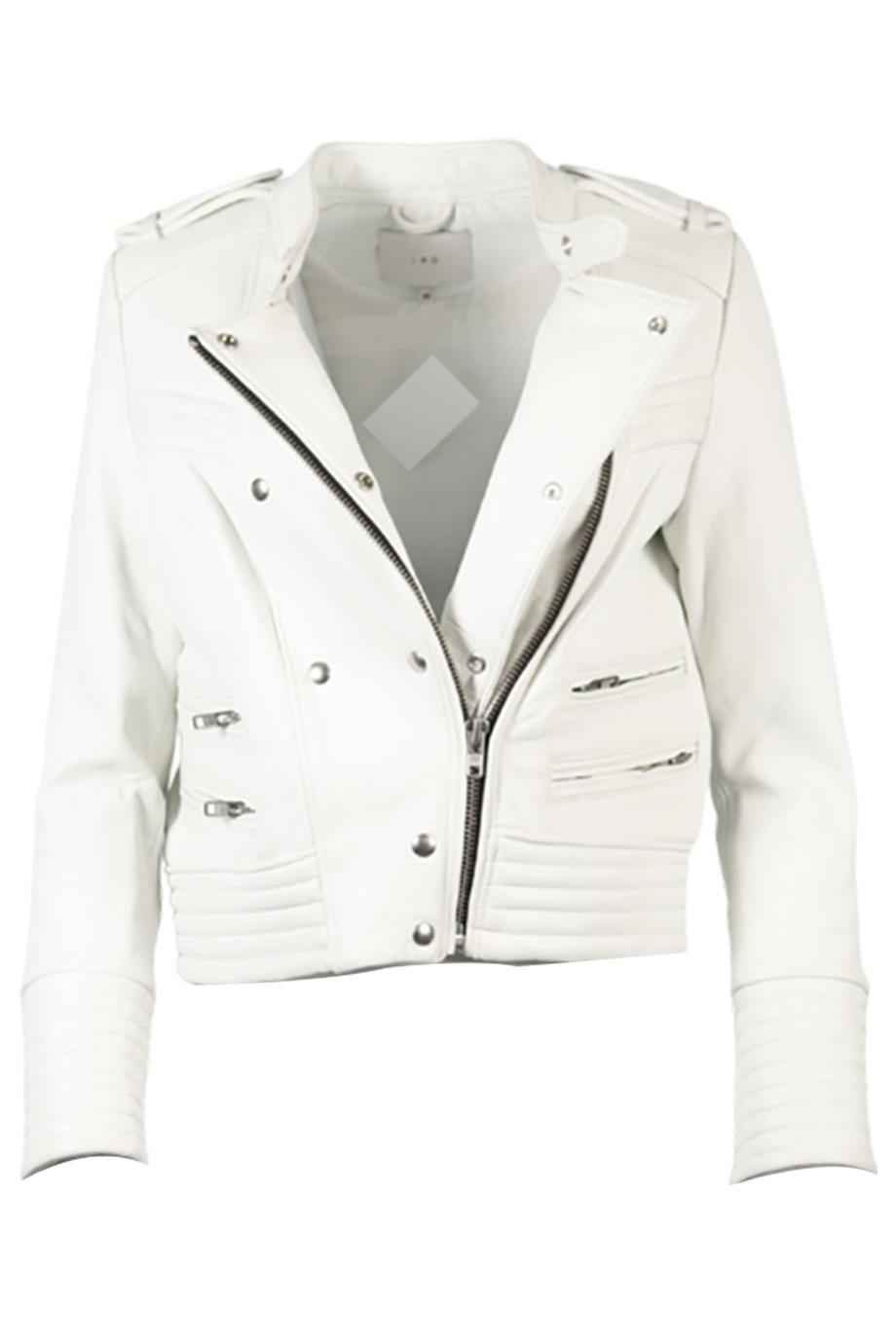 IRO LEATHER BIKER JACKET FR 40 UK 12