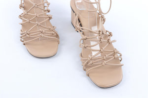CHLOÉ BEIGE LEATHER SANDALS EU 38.5 UK 5.5 US 8.5