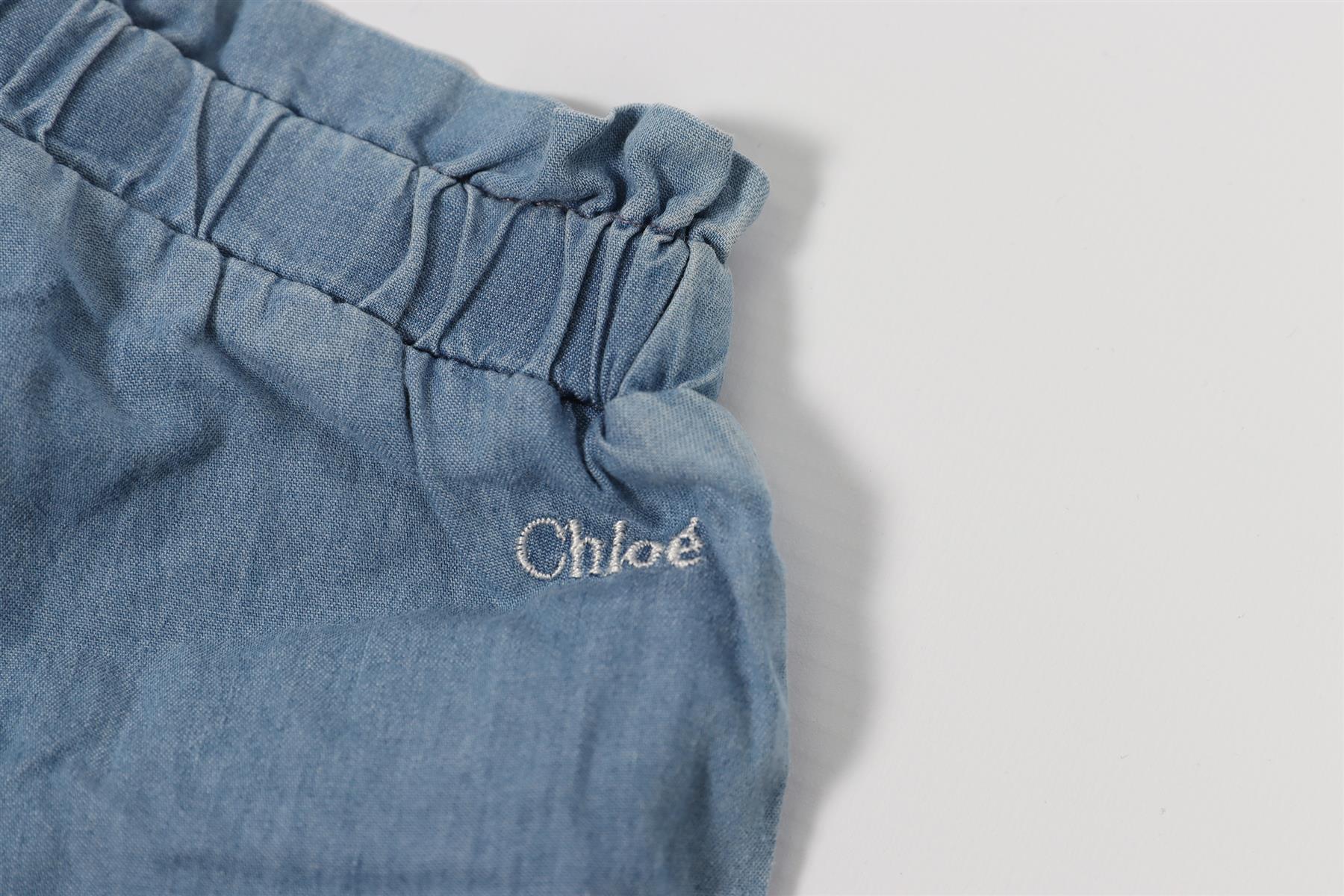 CHLOÉ BLUE BABY GIRLS COTTON PANTS 18 MONTHS