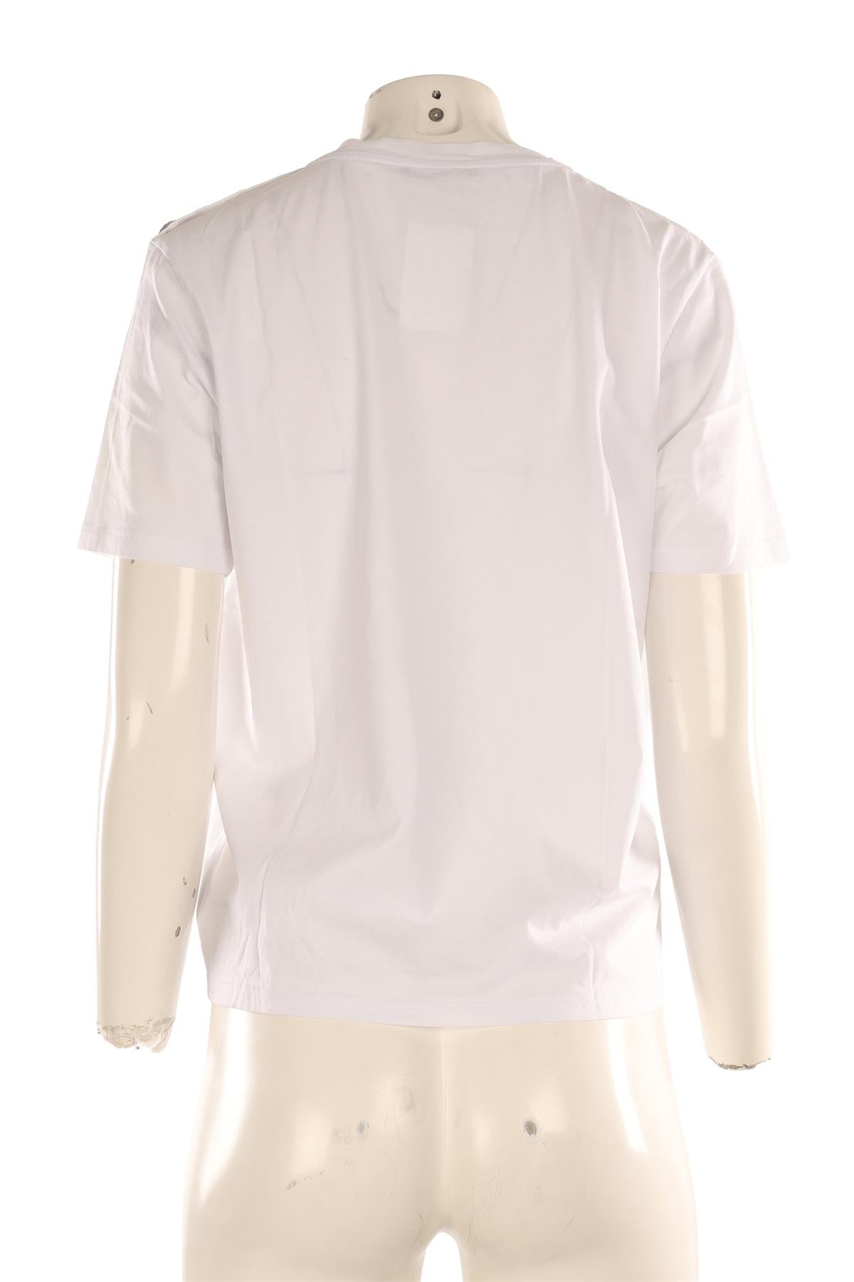 BALMAIN WHITE COTTON T-SHIRT FR 42