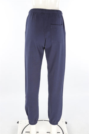SPORTY & RICH NAVY COTTON TRACK PANTS LARGE