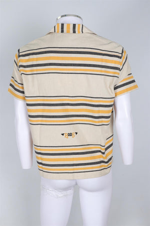 BODE BEIGE MEN'S COTTON SHIRT SMALL