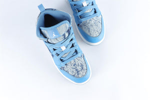 NIKE KIDS BOYS JORDAN 1 MID WASHED DENIM SNEAKERS EU 32 UK 13.5 US 1