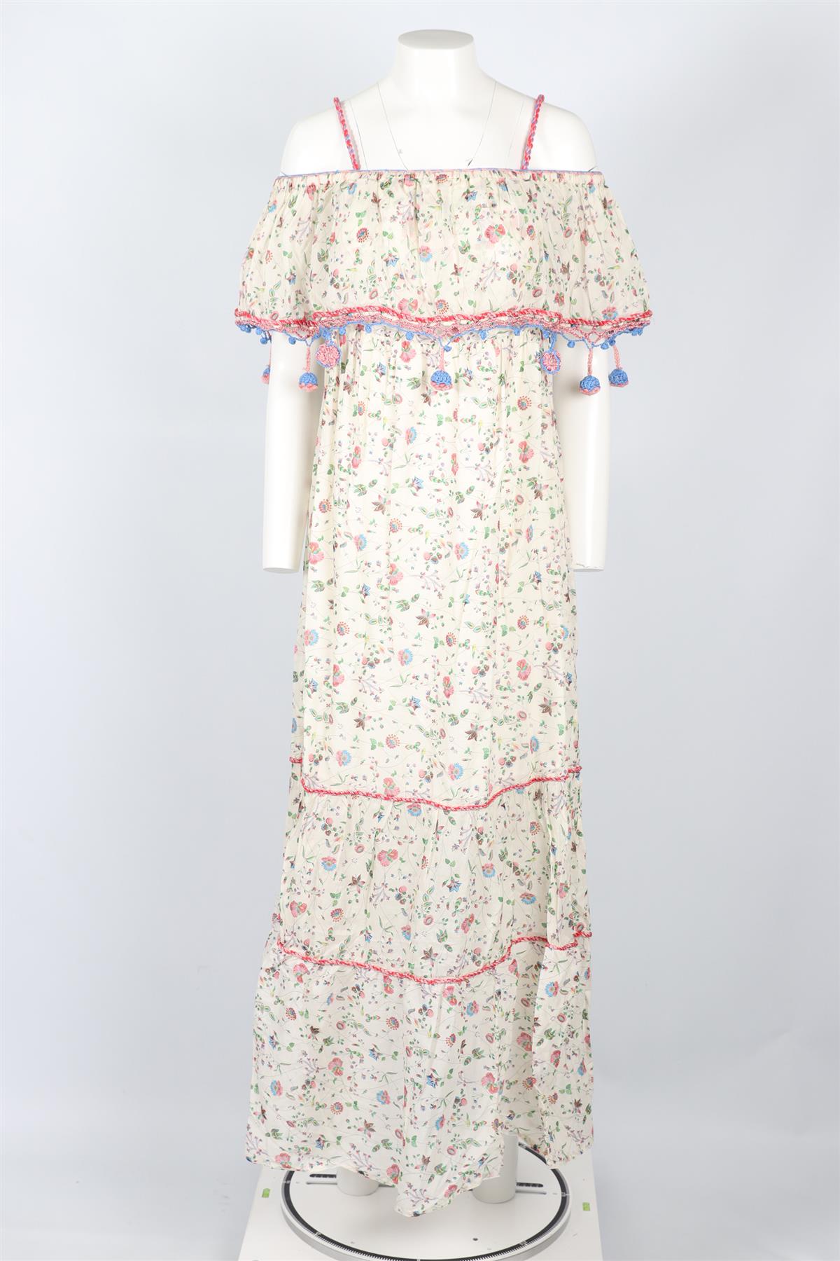 ANJUNA MULTICOLOURED COTTON MAXI DRESS MEDIUM