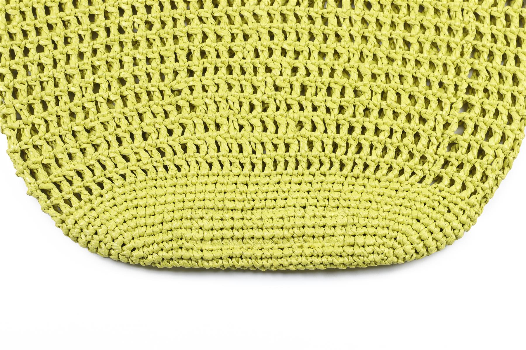 PRADA GREEN RAFFIA TOTE BAG