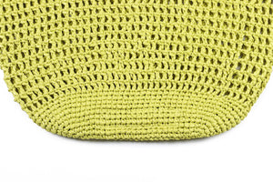 PRADA GREEN RAFFIA TOTE BAG