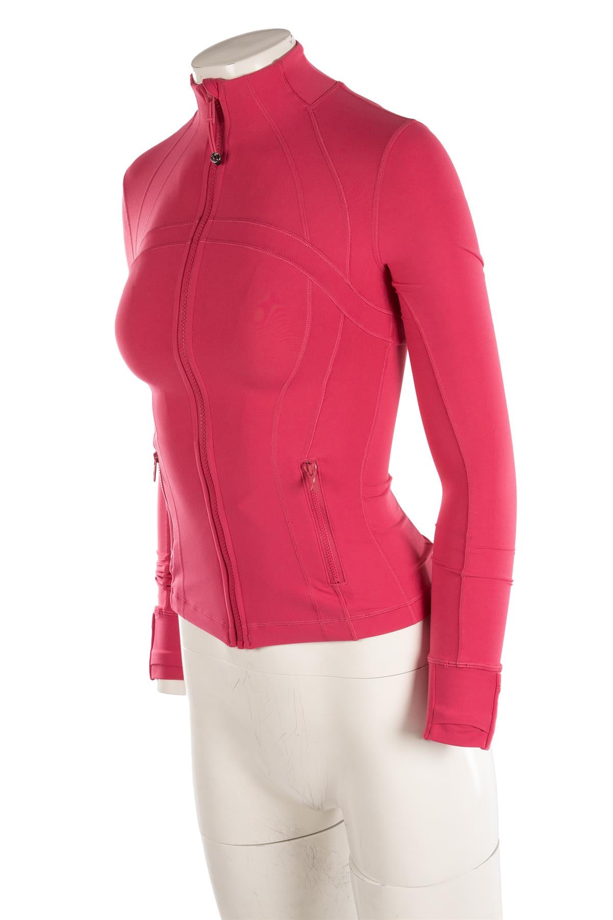 LULULEMON PINK JERSEY JACKET US 0 UK 4