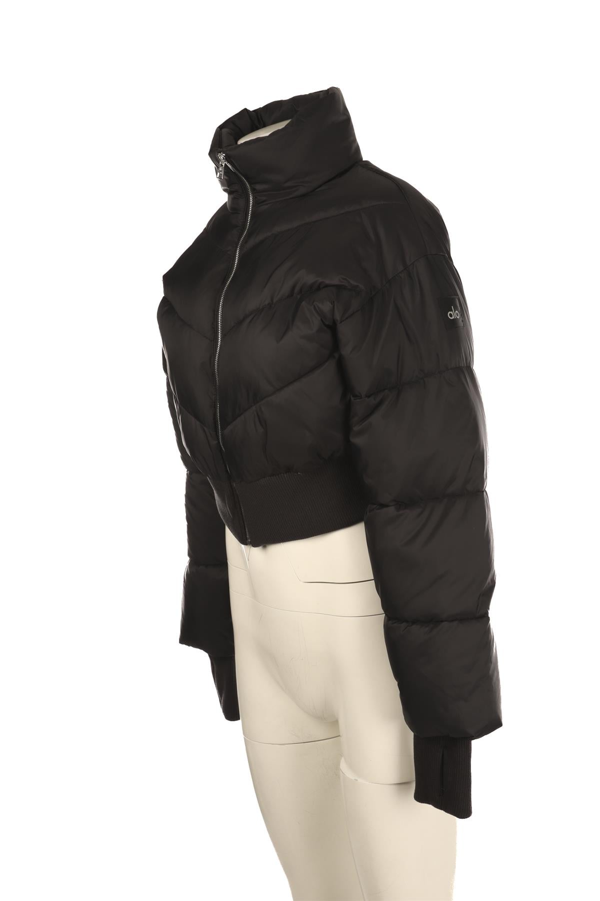ALO YOGA BLACK PADDED SHELL JACKET SMALL