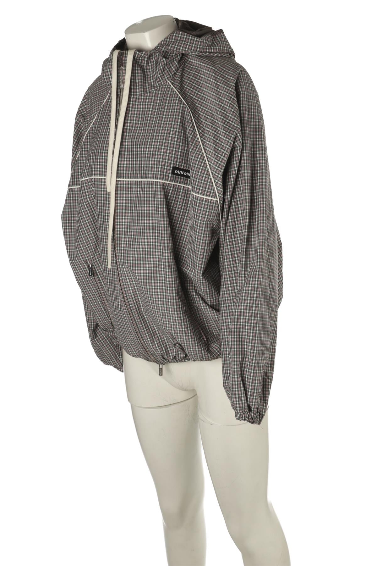 MIU MIU GREY SHELL JACKET IT 36 UK 4