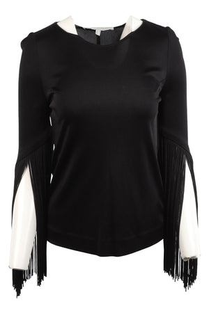 GALVAN LONDON BLACK JERSEY TOP FR 36 UK 8