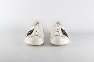 GUCCI WHITE MEN'S ACE LEATHER SNEAKERS UK 8.5