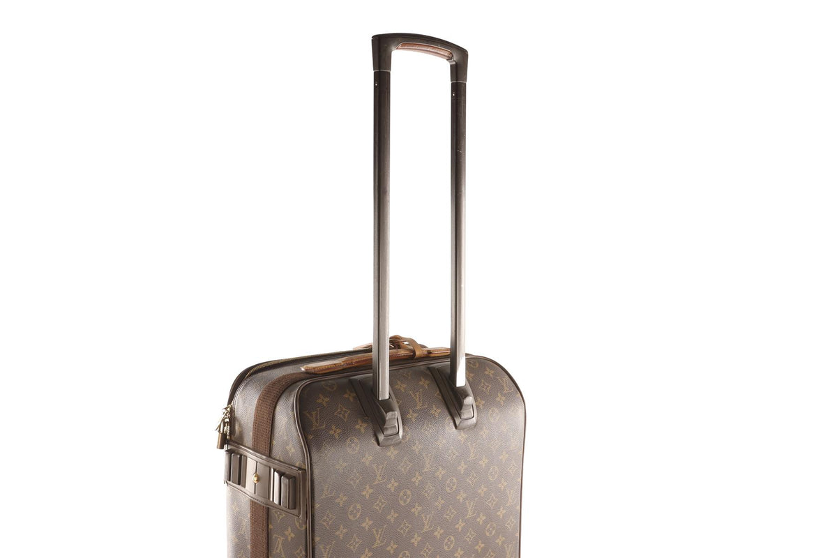 LOUIS VUITTON BROWN 2001 PEGASE 60 MONOGRAM COATED CANVAS SUITCASE
