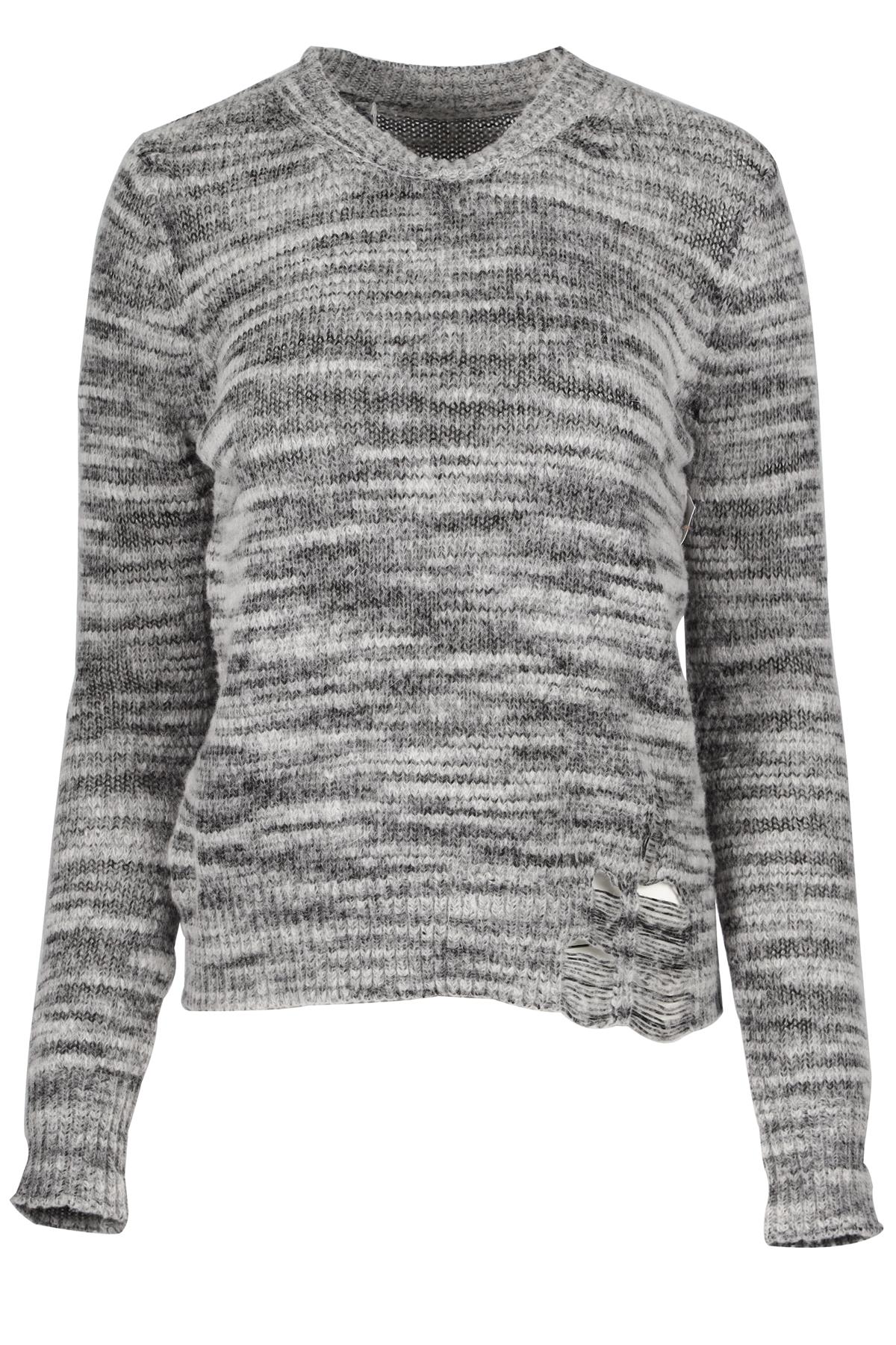 RAQUEL ALLEGRA GREY WOOL BLEND SWEATER SMALL