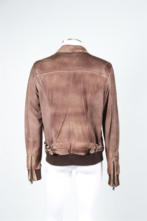 D&G BROWN MEN'S SUEDE JACKET IT 54 UK 44