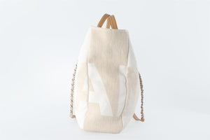 CHANEL BEIGE 2018 SHOPPING MAXI FABRIC TOTE BAG