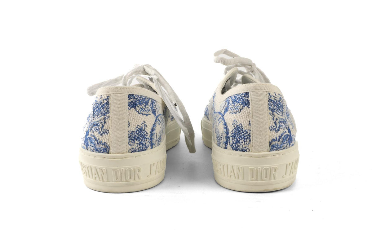 CHRISTIAN DIOR BLUE WALK'N'DIOR CANVAS SNEAKERS EU 39 UK 6 US 9