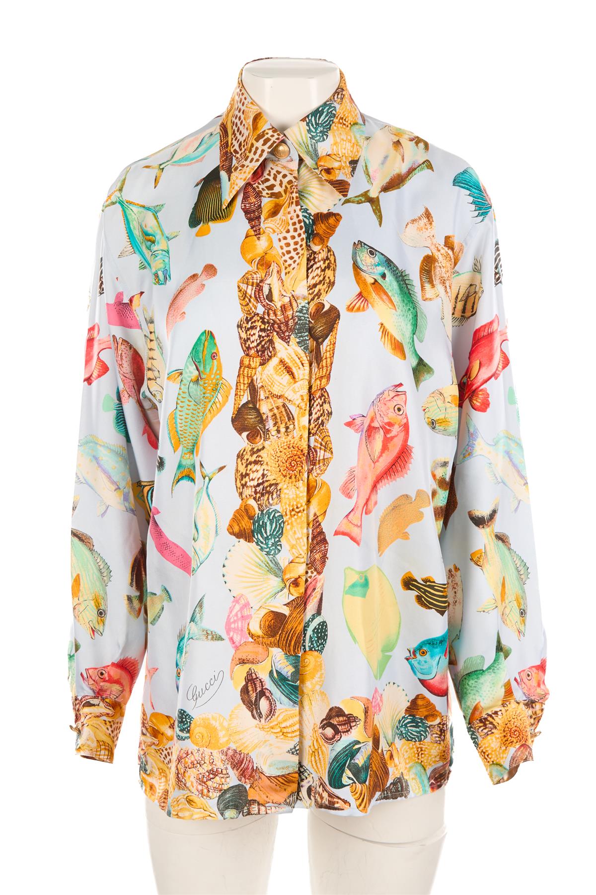 GUCCI MULTI 1992 SILK SHIRT IT 46