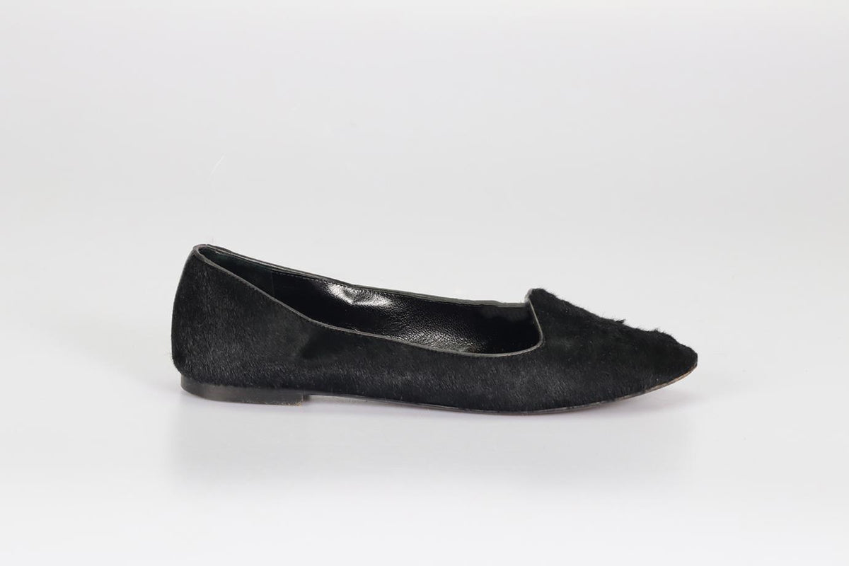 TOM FORD CALF HAIR AND LEATHER BALLERINA FLATS EU 38 UK 5 US 8