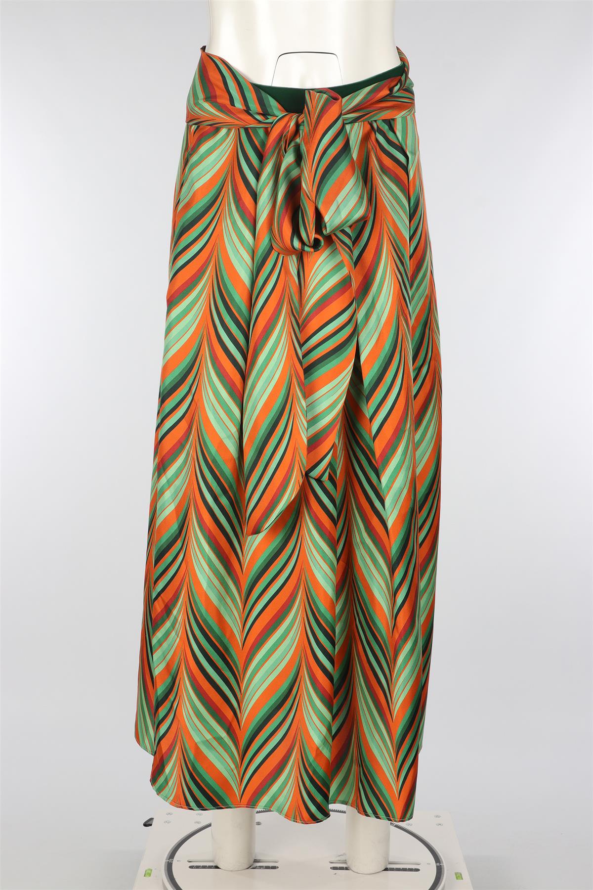 LE GONNE RUFFIANE + GRAND HOTEL TREMEZZO MULTI SILK MAXI SKIRT SMALL