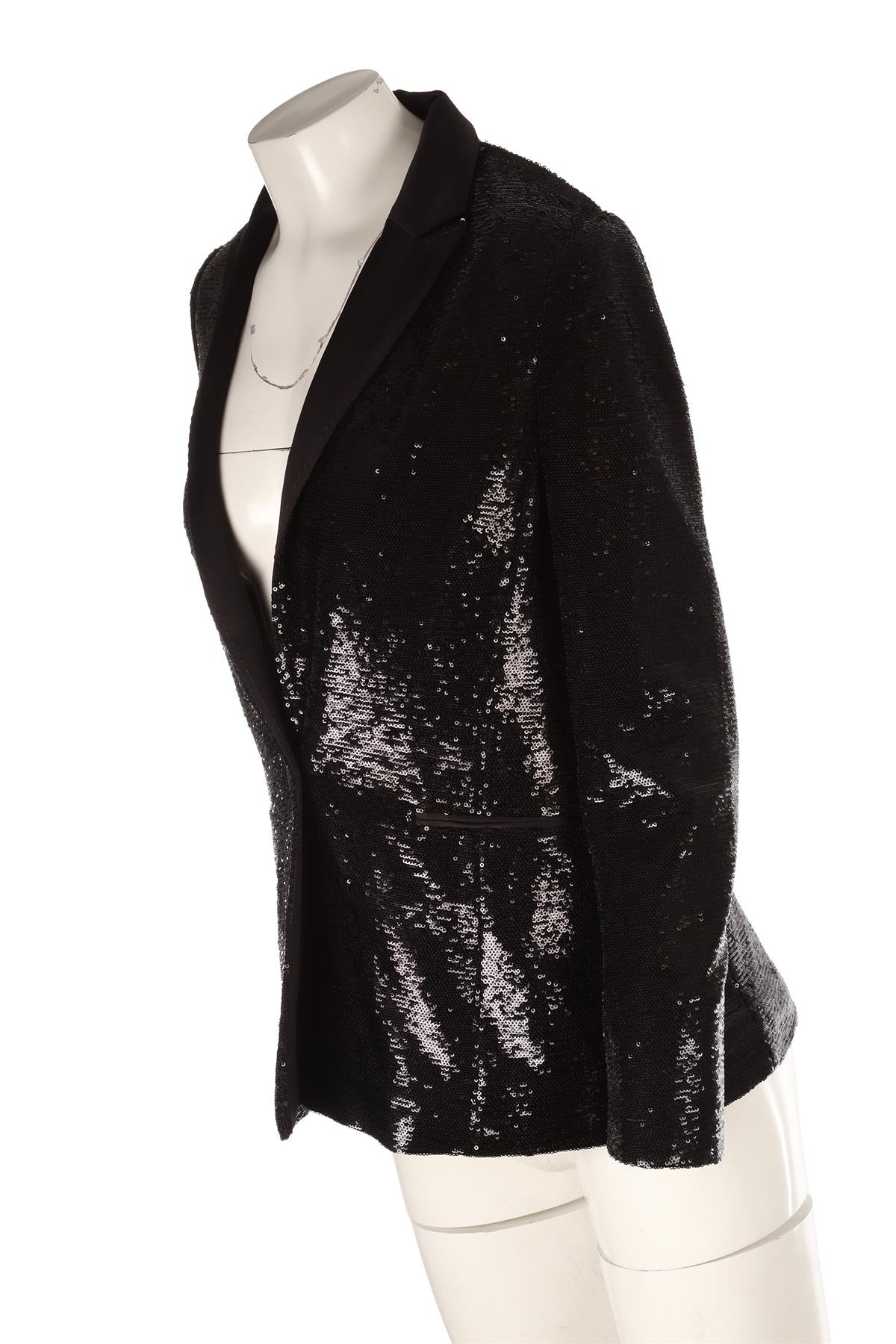 BLACK SEQUIN BLAZER