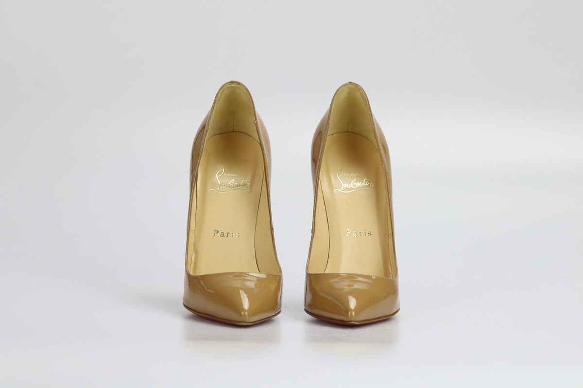CHRISTIAN LOUBOUTIN PATENT LEATHER PUMPS EU 37 UK 4 US 7