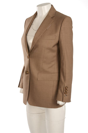 BURBERRY BROWN WOOL BLAZER UK 6