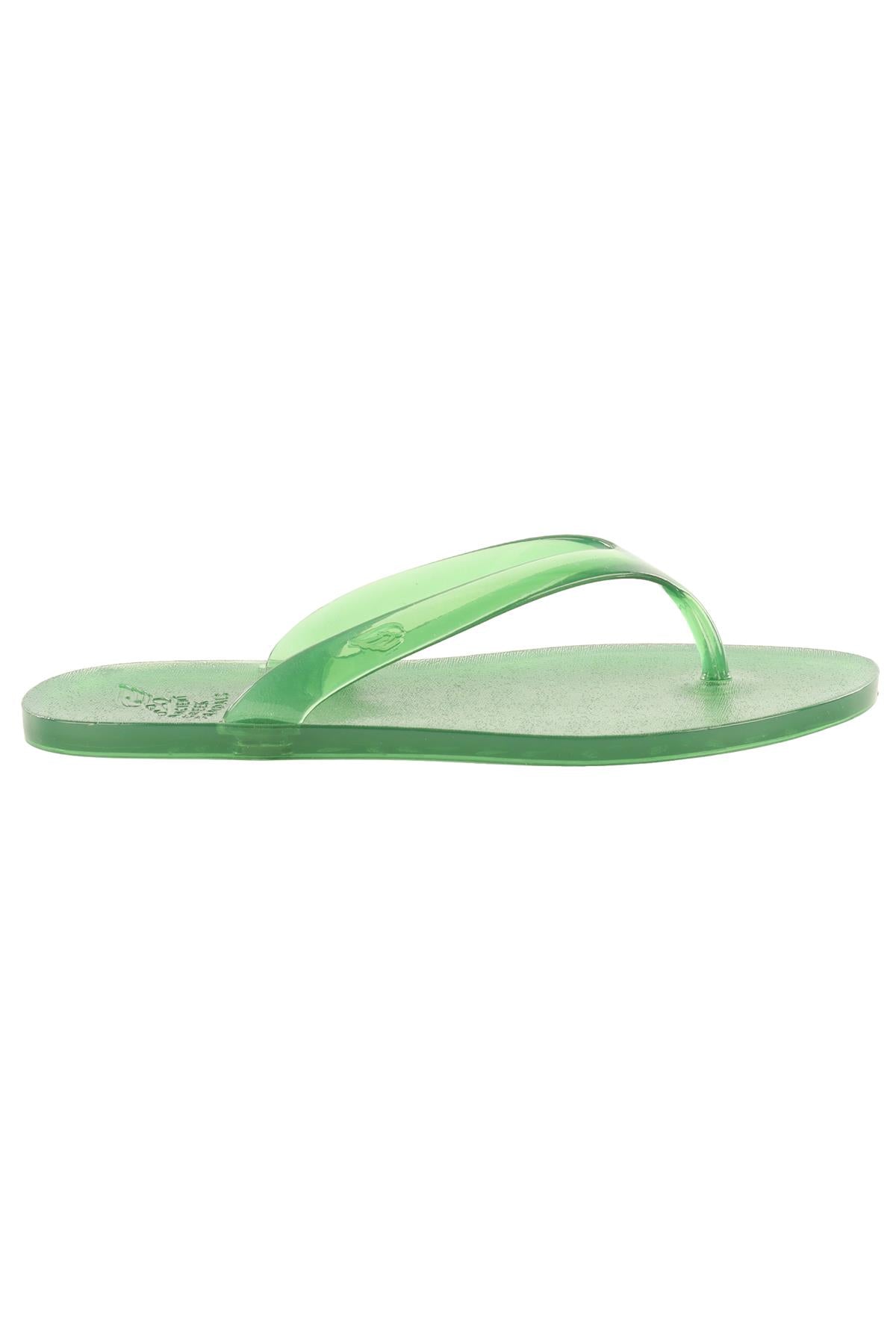 ANCIENT GREEK SANDALS GREEN RUBBER FLIP FLOPS EU 36 UK 3 US 6