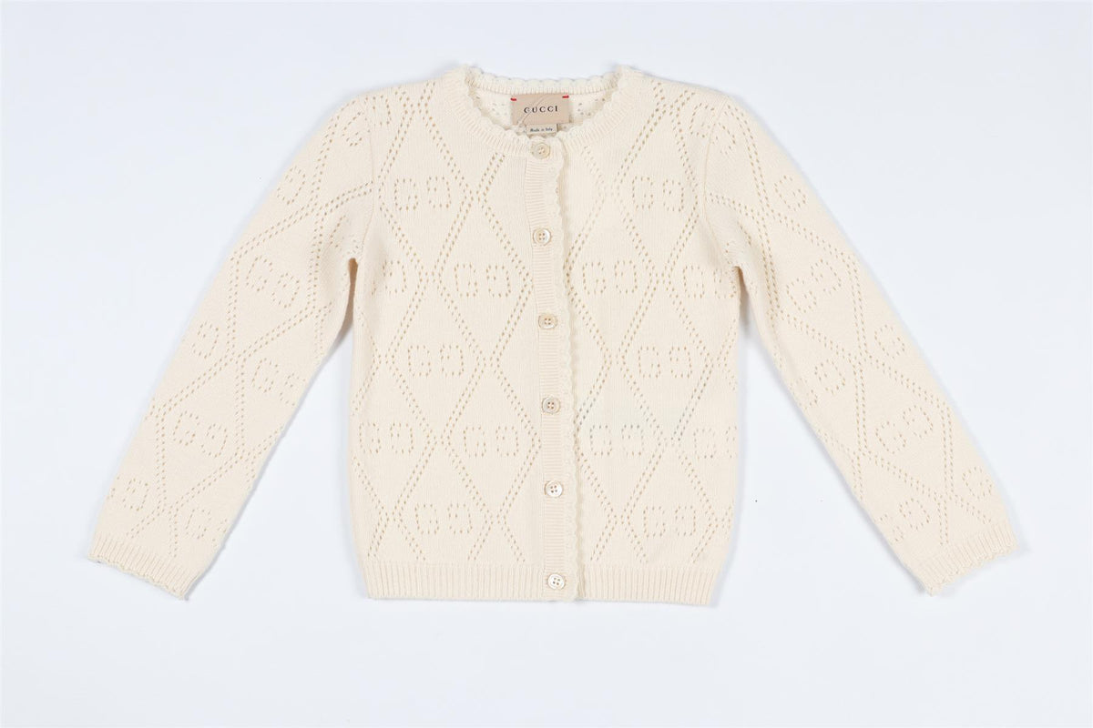 GUCCI CREAM KIDS GIRLS CARDIGAN 36 MONTHS