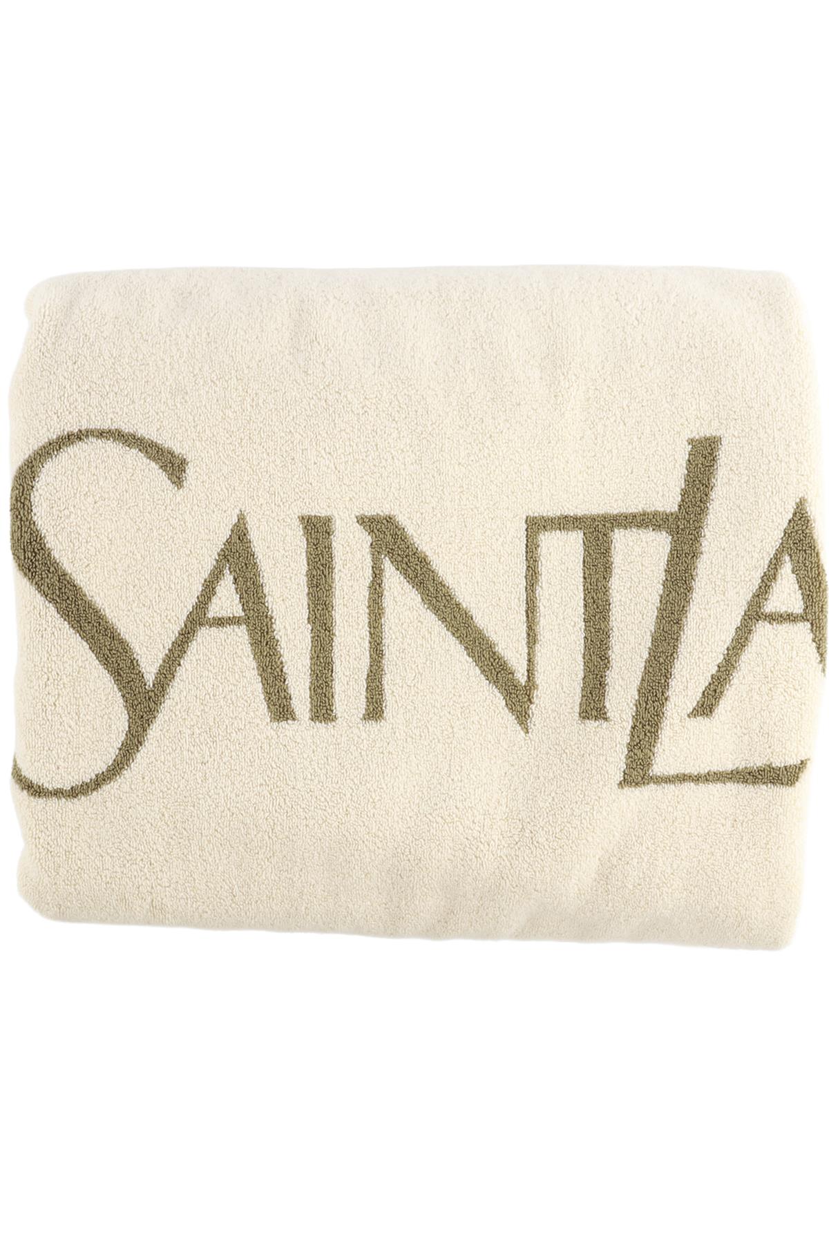 SAINT LAURENT CREAM COTTON TOWEL