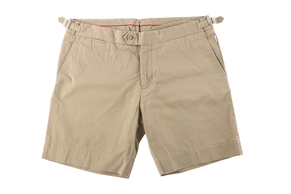 ORLEBAR BROWN KHAKI MENS COTTON SHORTS W34
