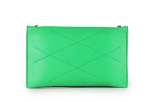 LANVIN GREEN SUGAR WALLET ON CHAIN LEATHER SHOULDER BAG