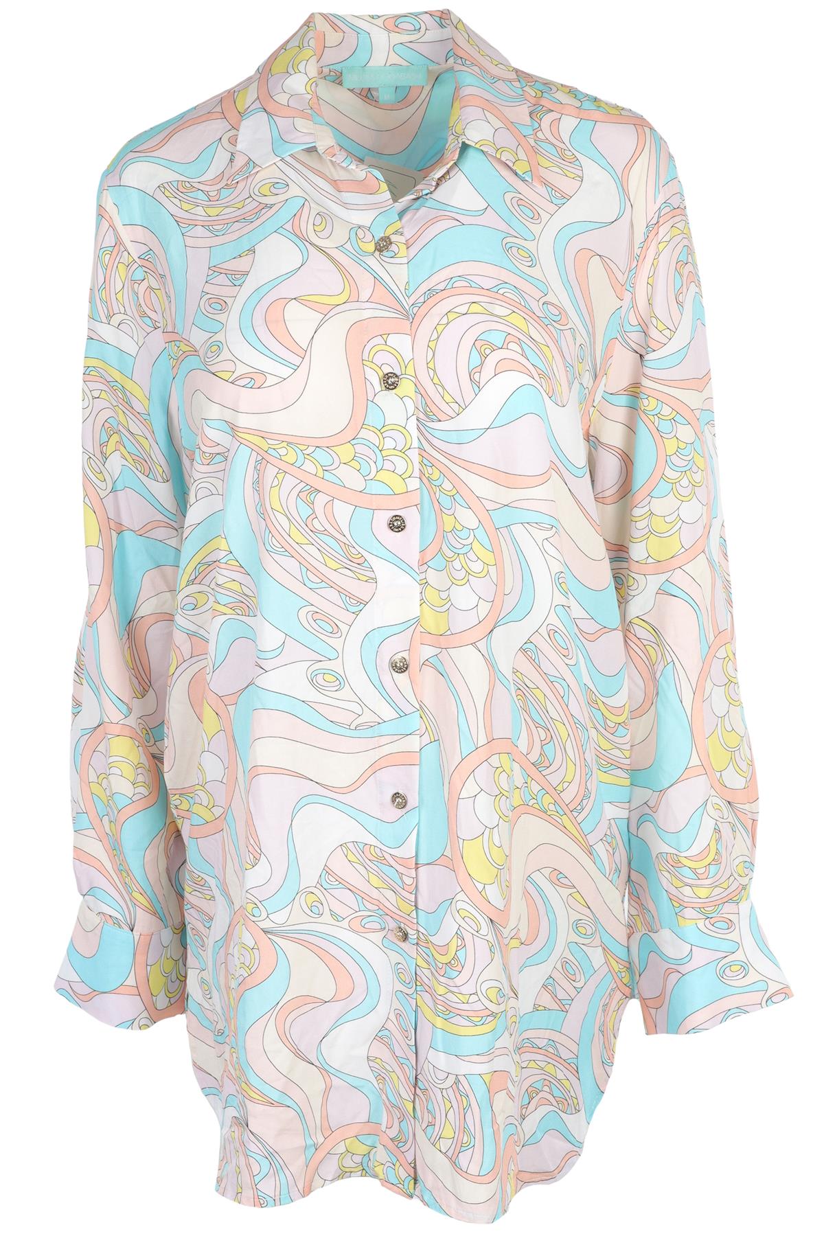 MELISSA ODABASH MULTI WOVEN SHIRT MEDIUM