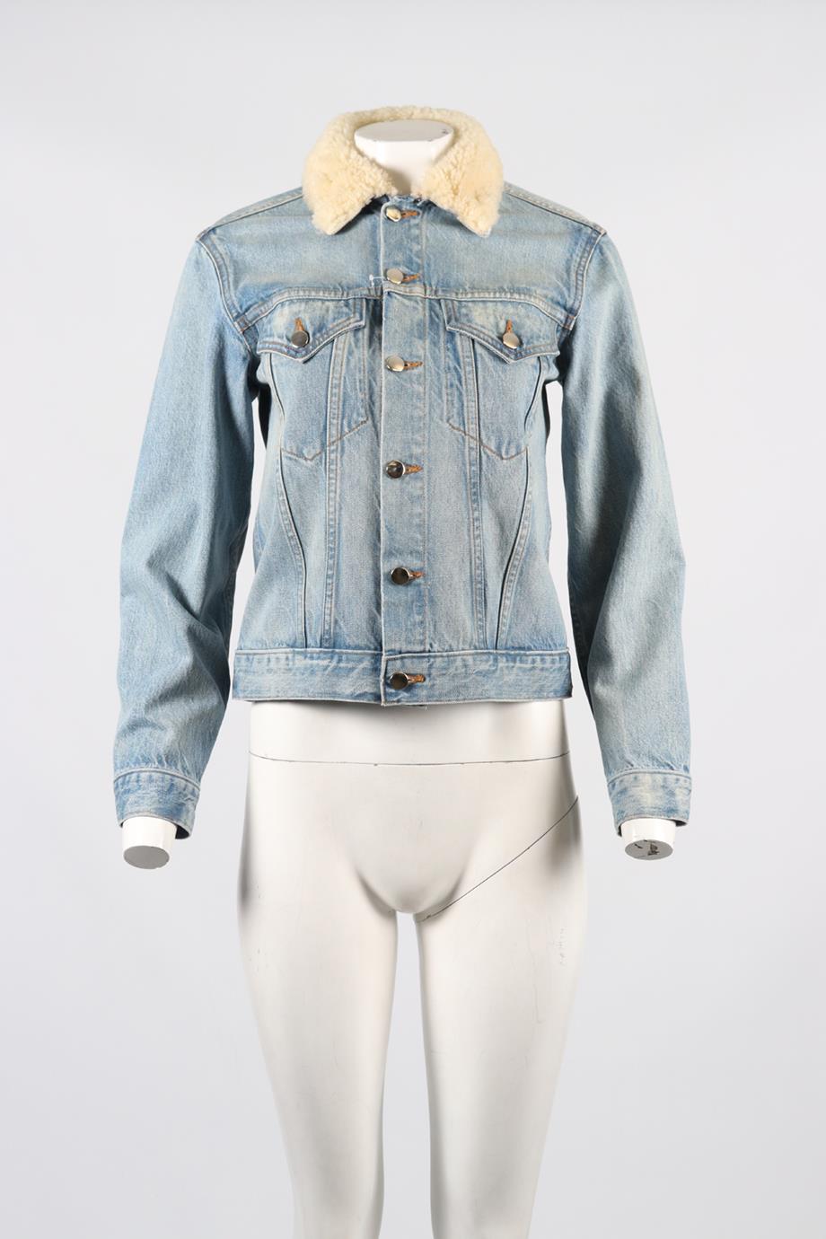 SABLYN SHEARLING AND DENIM JACKET SMALL