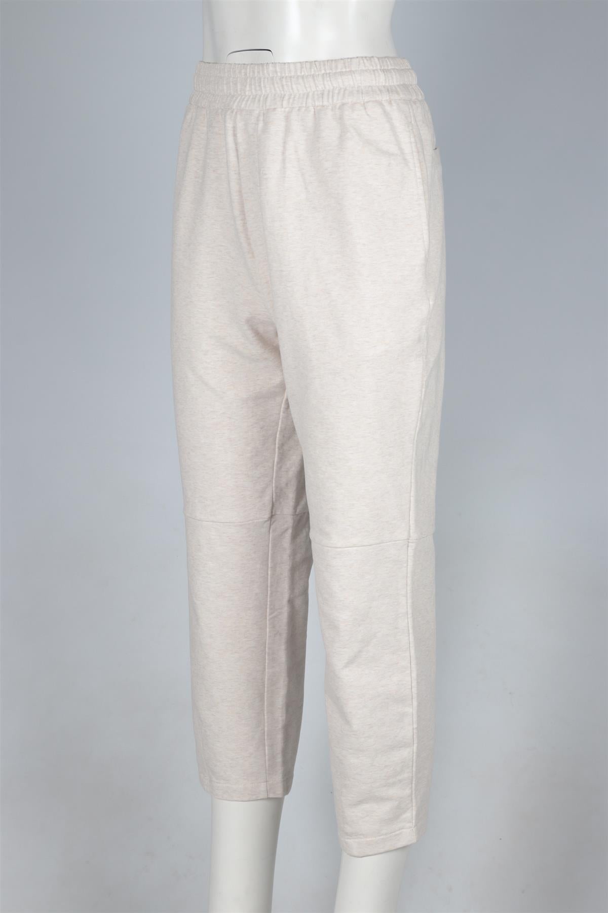 VARLEY BEIGE COTTON TRACK PANTS SMALL