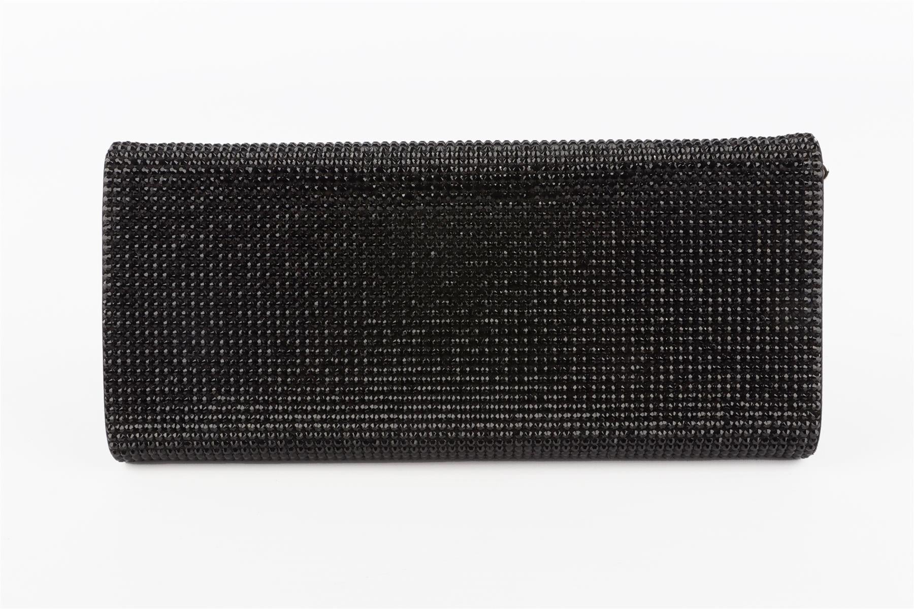 JUDITH LEIBER BLACK CRYSTAL CLUTCH