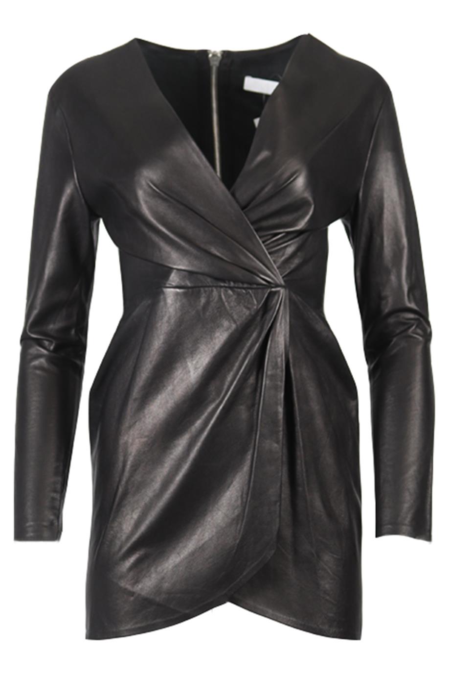 SABLYN LEATHER MINI DRESS SMALL