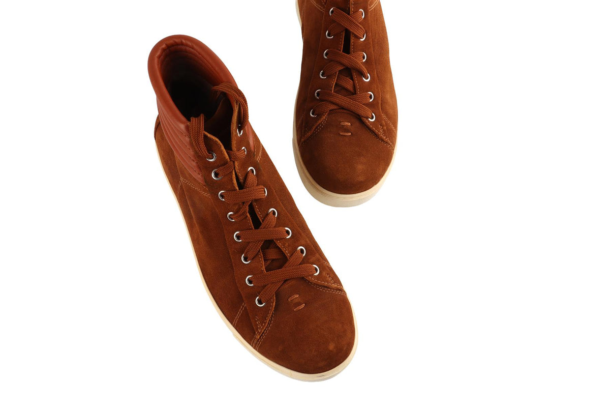 GIANVITO ROSSI TAN SUEDE SNEAKERS EU 42 UK 8 US 9