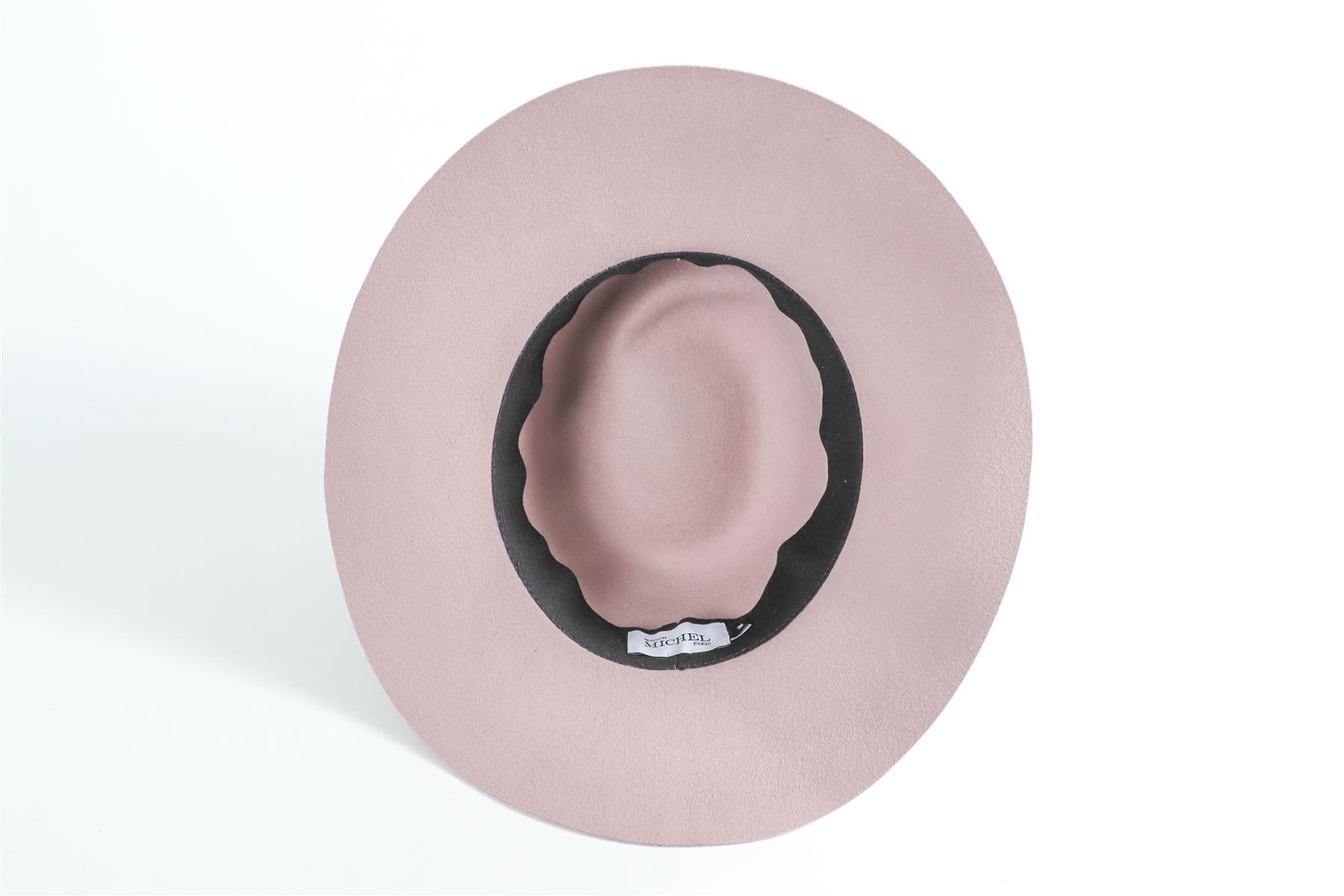 MAISON MICHEL PURPLE FELT HAT MEDIUM