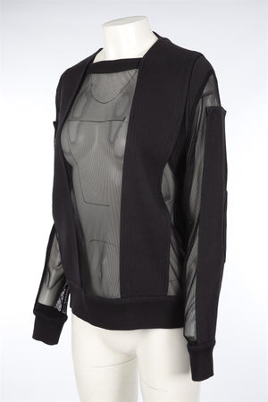 GIVENCHY BLACK COTTON SWEATSHIRT SMALL