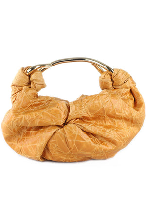 SILVIA TCHERASSI GOLD SOFIA SMALL SATIN TOTE BAG
