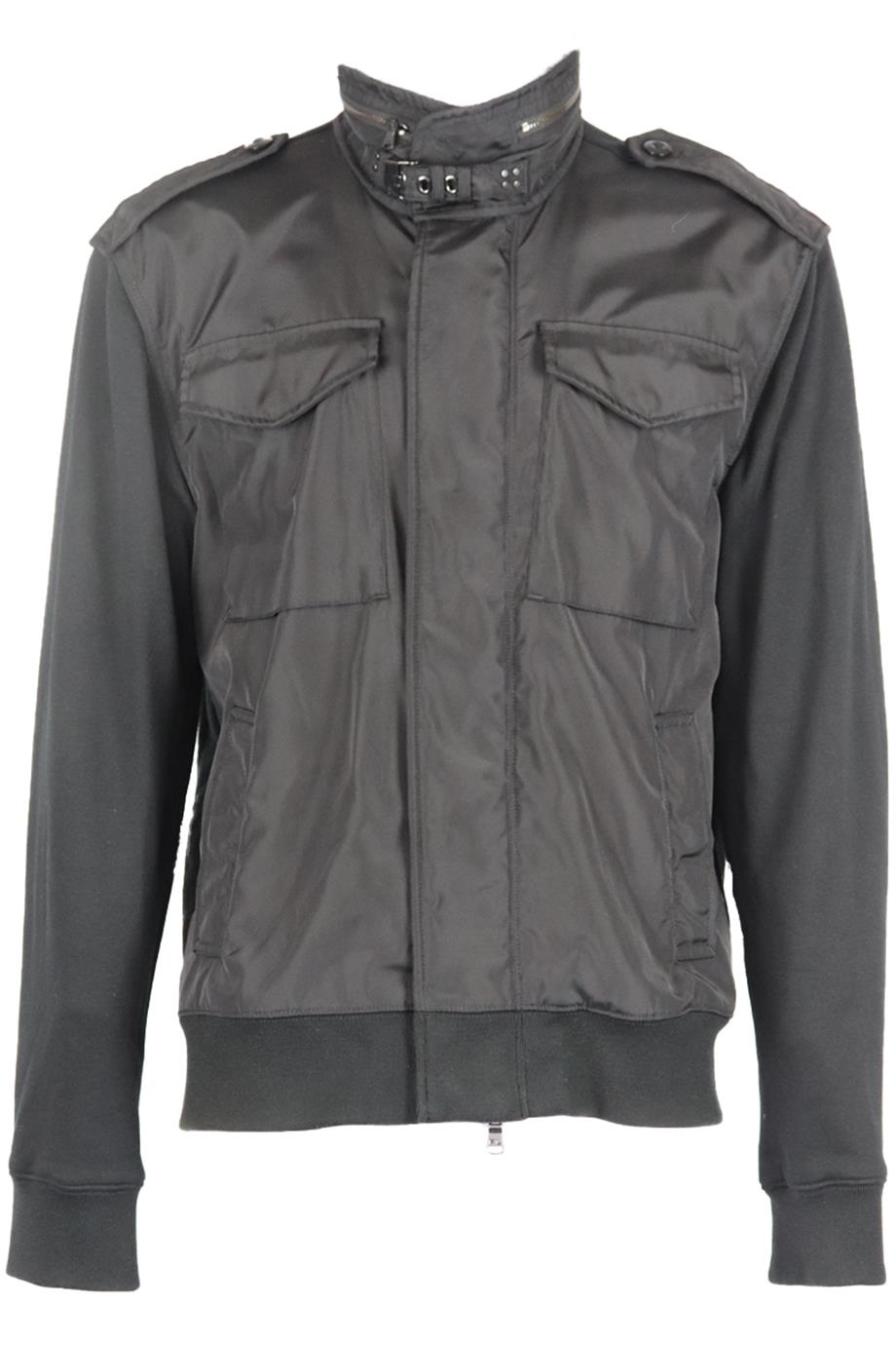 RALPH LAUREN BLACK LABEL MEN'S SHELL PANELED COTTON JERSEY JACKET LARGE