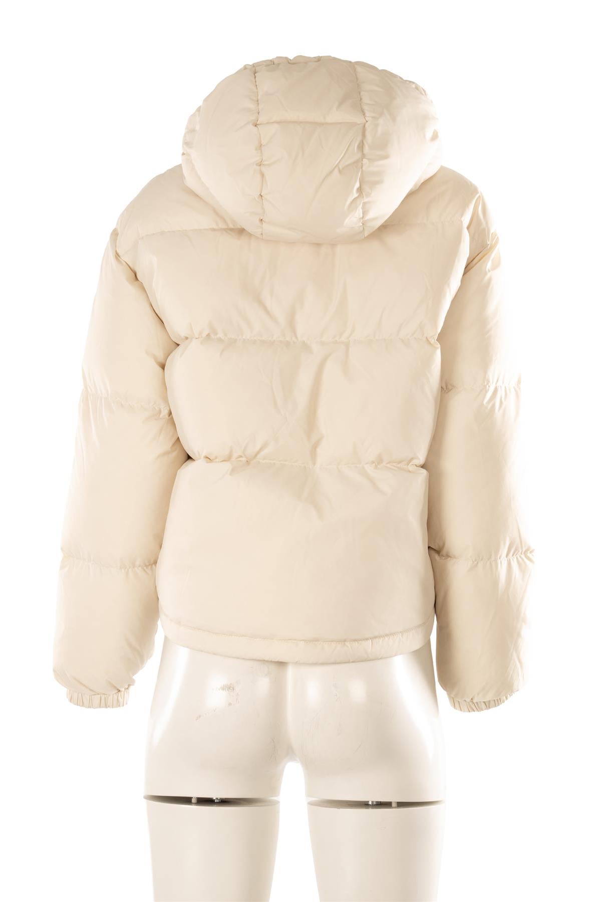 SPORTY & RICH ECRU PADDED SHELL JACKET SMALL